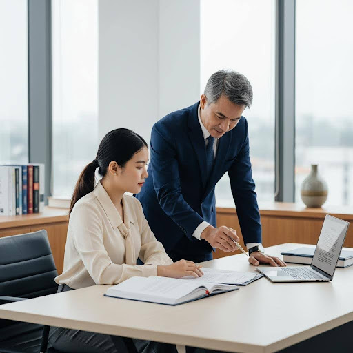 Giai đoạn học việc là cơ hội vàng để tích lũy kinh nghiệm thực tiễn dưới sự dẫn dắt của luật sư có chuyên môn.