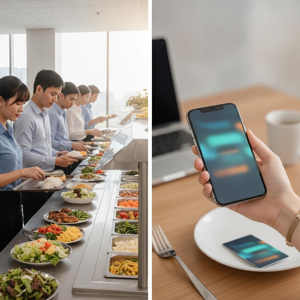 Doanh nghiệp có thể lựa chọn tổ chức bữa ăn trực tiếp hoặc chi trả bằng tiền mặt, mỗi hình thức mang lại những lợi ích riêng.