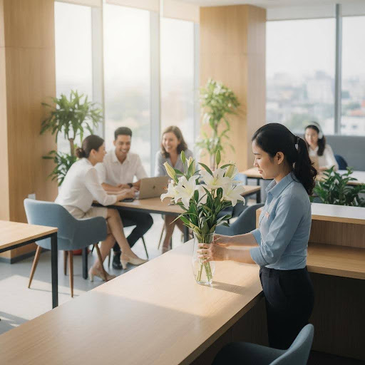 Môi trường làm việc sạch sẽ do nhân viên tạp vụ kiến tạo góp phần tăng năng suất và sự thoải mái cho mọi người.